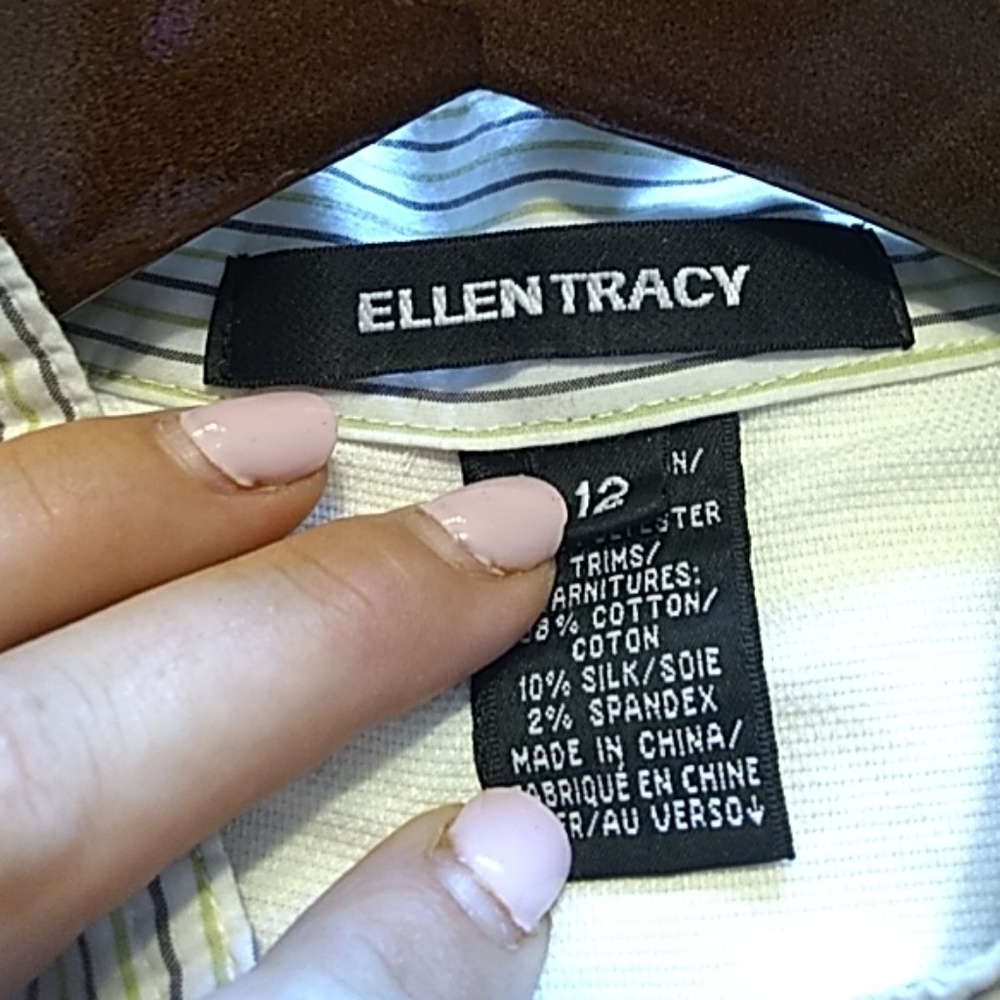 ✨Ellen Tracy Striped Button-Up✨ - Picture 3 of 3